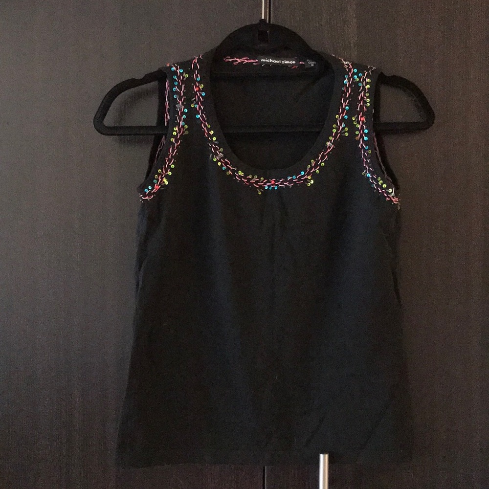 Sequined Michael Simon Set -Shell & Matching Shirt - image 3